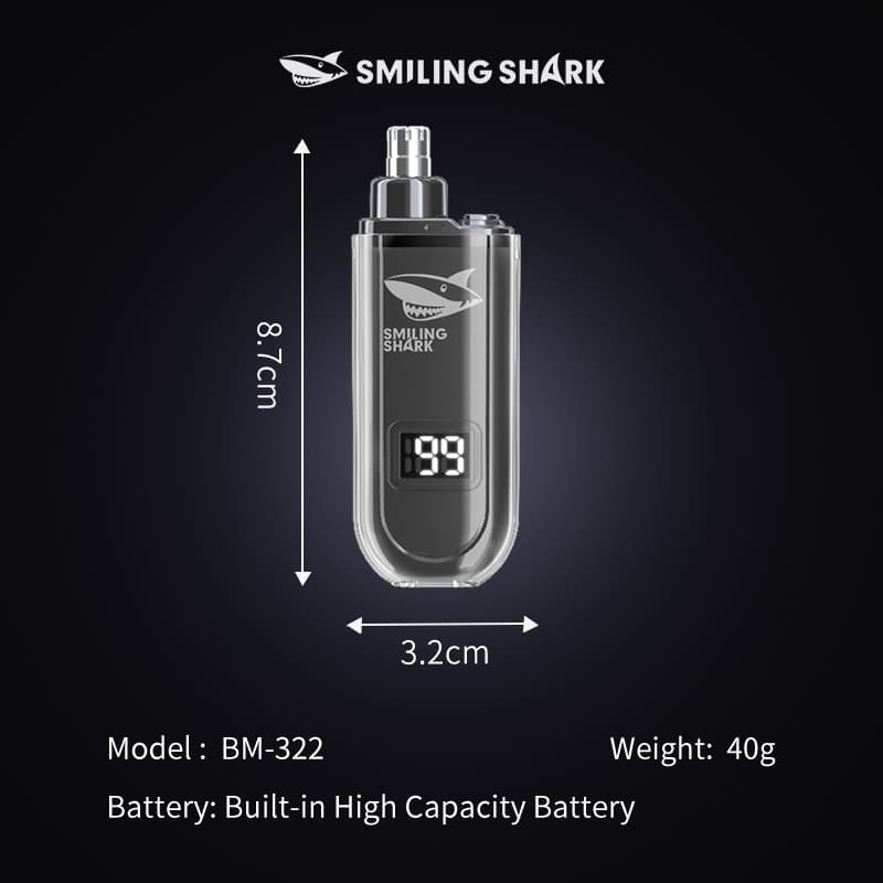 SmilingShark BM322 เครื่องเล็มขนจมูกไฟฟ้า มินิ มอเตอร์เสียงรบกวนต่ำ Type-C แบบชาร์จได้ ความสะดวกสบายโดยไม่ต้องดึงขนคิ้วผมที่ซักผ้าได้อย่างเต็มที่ รูปที่ 8