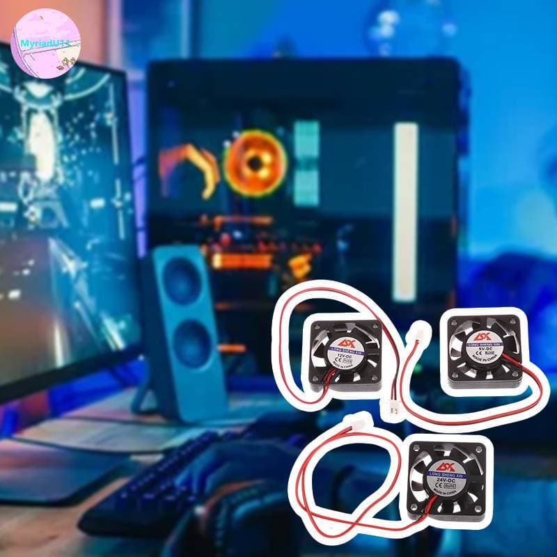 MyriadU 1PC 4010 5V 12V 24V 4CM CPU กราฟิกคอมพิวเตอร์โน้ตบุ๊คแล็ปท็อปพัดลมปิดเสียง รูปที่ 1