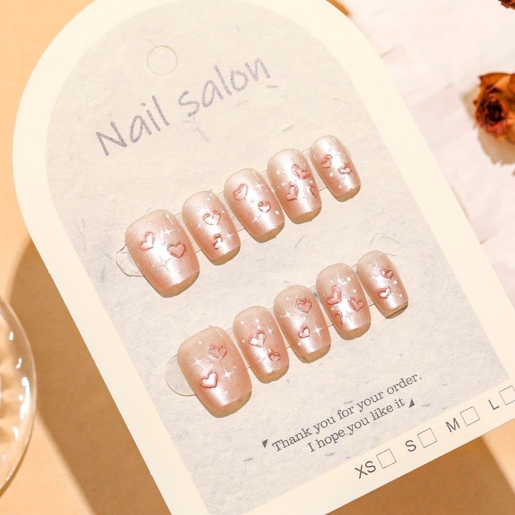 10pcs Cat Eye เล็บปลอมคริสตัลเล็บปลอม Shining Cat Eye Series สวมใส่เม็ดปลอม รูปที่ 5