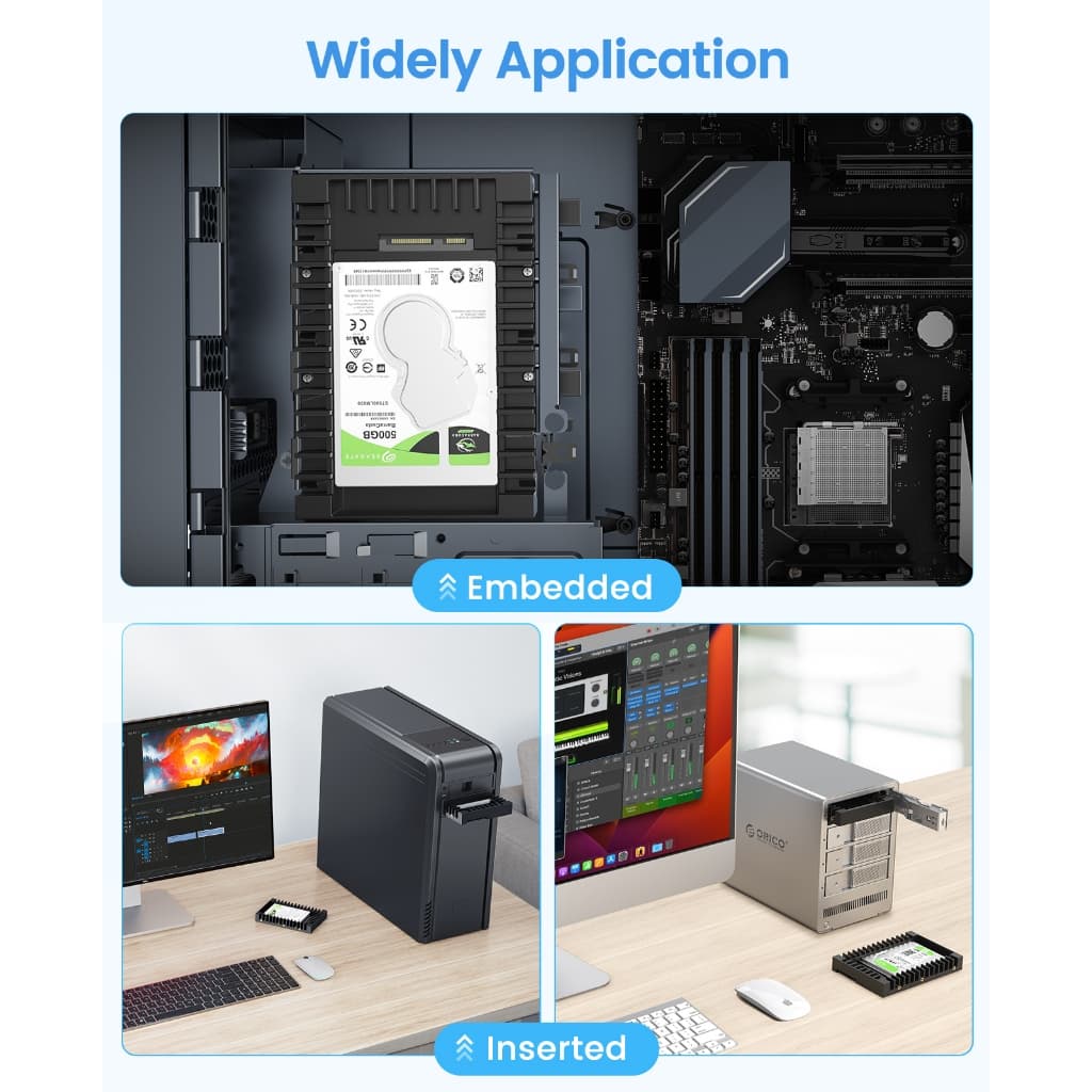ORICO แคดดี้ฮาร์ดไดรฟ์ 2.5 นิ้วถึง 3.5 นิ้ว SATA 3.0 ถึง USB 3.0 อะแดปเตอร์ 6Gbps รูปที่ 8