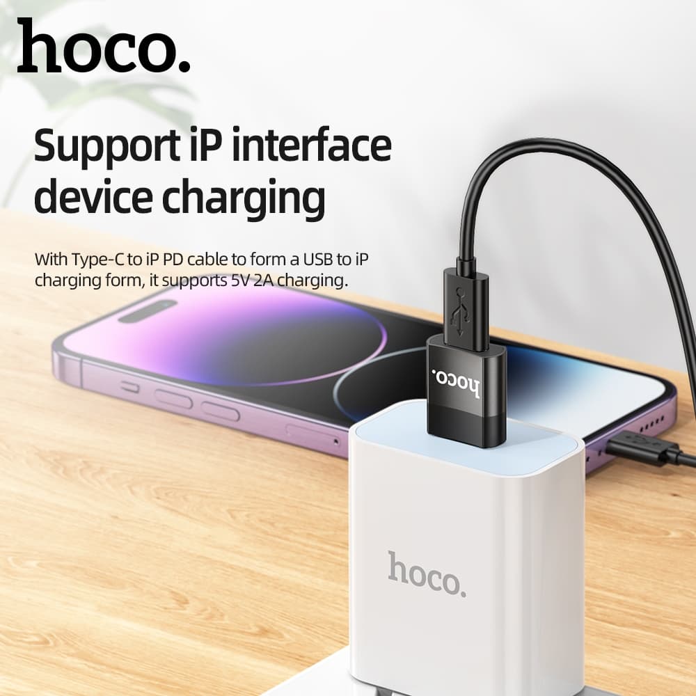 hoco. UA17 2in1 ADAPTER หัวแปลง ตัวแปลง สัญญาณ สายชาร์จ หัวแปลง USB Micro​ Type-c​ iP รูปที่ 7