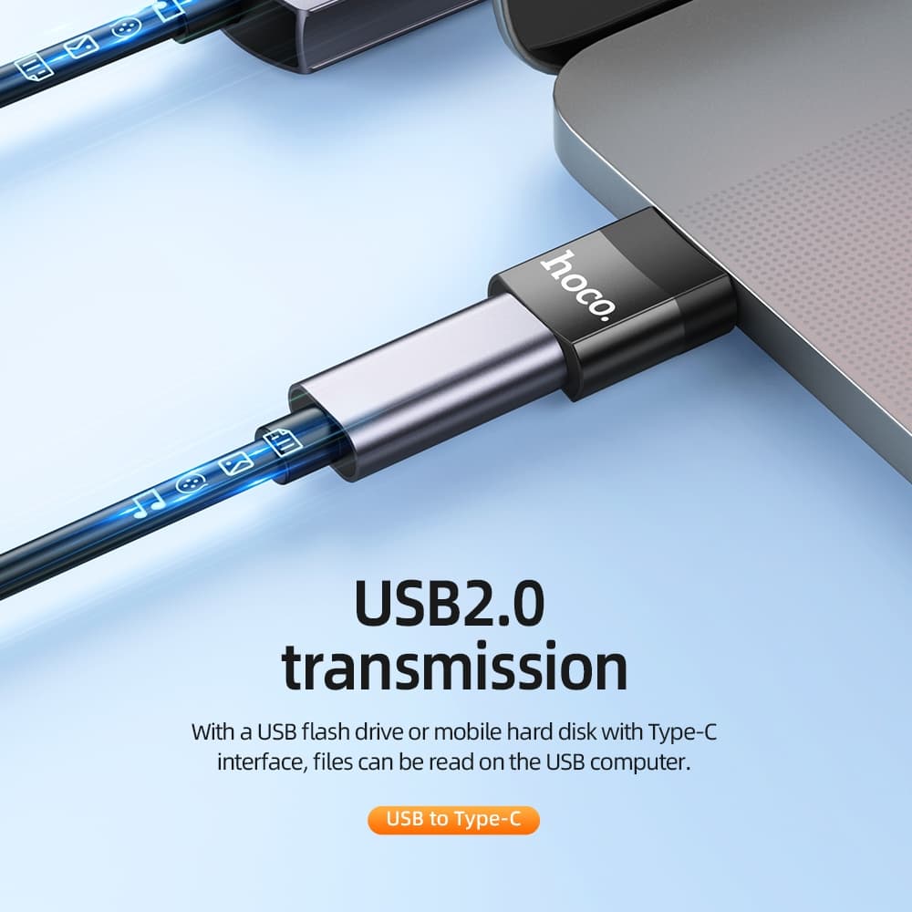 hoco. UA17 2in1 ADAPTER หัวแปลง ตัวแปลง สัญญาณ สายชาร์จ หัวแปลง USB Micro​ Type-c​ iP รูปที่ 5