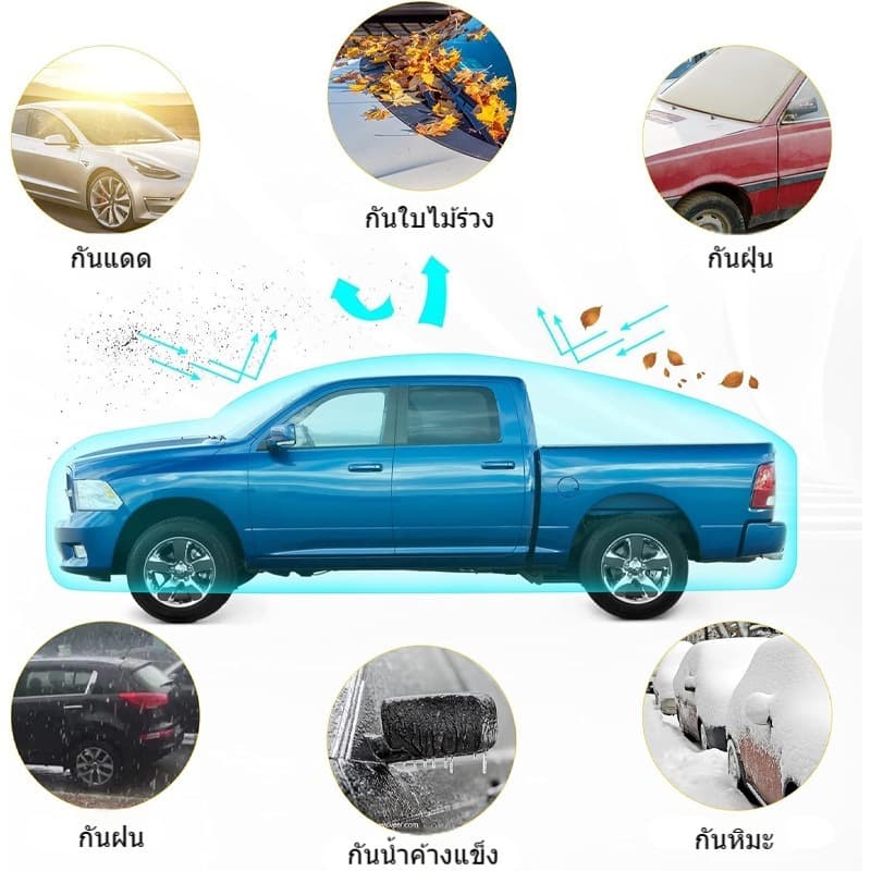 Top Shop ใหม่ 2025 ฝาครอบกระบะสีกากี/สีเบจ สำหรับ D-MAX / REVO / VIGO / Navara / Triton / MG และรถกระบะรุ่นอื่นๆ กันน้ำ กันแดด ทนทาน คุณภาพสูง ไม่ทำลายสีรถ ป้องกันความร้อนสูงเกินไป เก็บง่าย อเนกประสงค์ทุกฤดูกาล รูปที่ 8