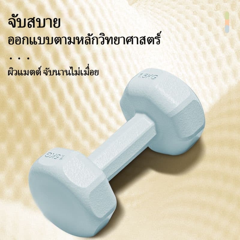 ดัมเบล 1kg/2kg/3kg สำหรับลดไขมันต้นแขน ออกกำลังกาย ฟิตเนส ดัมเบลสำหรับผู้หญิง ออกกำลังกาย ขายเป็นคู่ รูปที่ 5