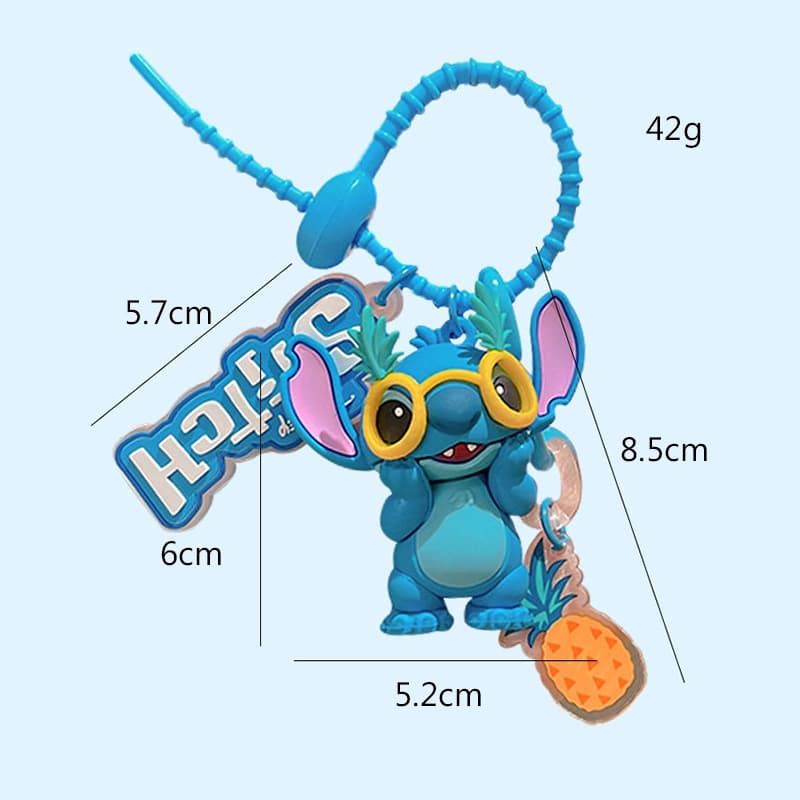 ของแท้ Star Treasure Stitch สับปะรดเพลงพวงกุญแจการ์ตูนอะนิเมะตุ๊กตากระเป๋านักเรียนจี้ของขวัญขนาดเล็ก รูปที่ 4