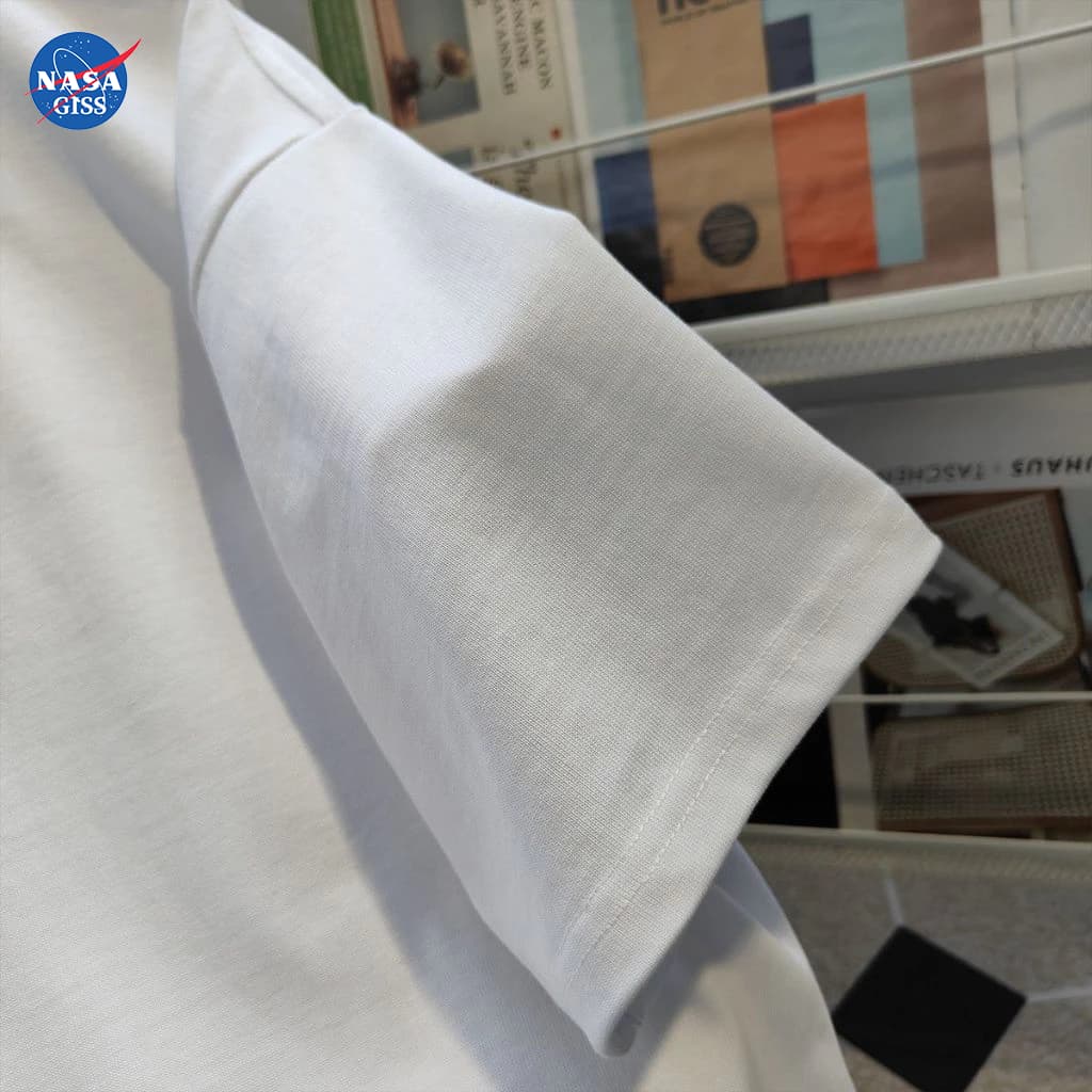 NASA เสื้อยืดชายหญิงแขนสั้น สตรีทฮิปฮอป summer Traveling at night พิมพ์ลาย คอตตอน คอกลม หลวมและระบายอากาศ รูปที่ 8