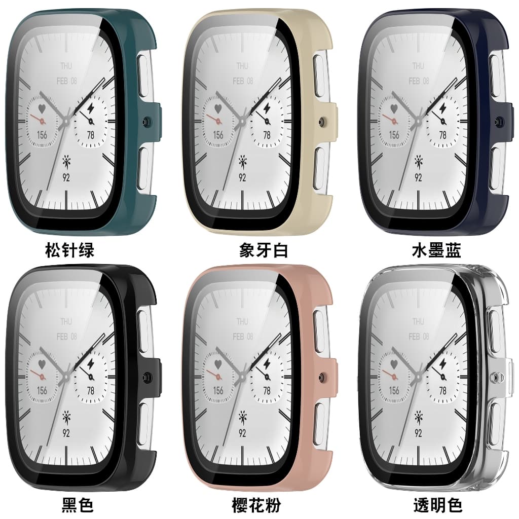 สําหรับ Amazfit Active 2 Square strap case กระจกนิรภัยป้องกันหน้าจอสาย USB อะแดปเตอร์ชาร์จ smart watch band strap รูปที่ 6