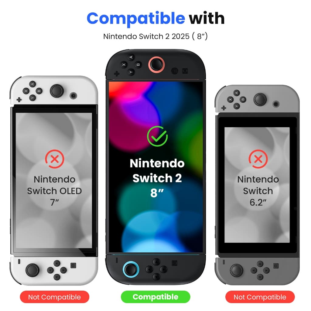 WSKEN 2pc ฟิล์มกันรอยหน้าจอ for Nintendo Switch 2 กันแตก ฟิล์มกระจกนิรภัย ฟองสบู่ศูนย์ ติดตั้งง่าย การกำจัดฝุ่นอัตโนมัติ HD ฟิล์ม รูปที่ 7