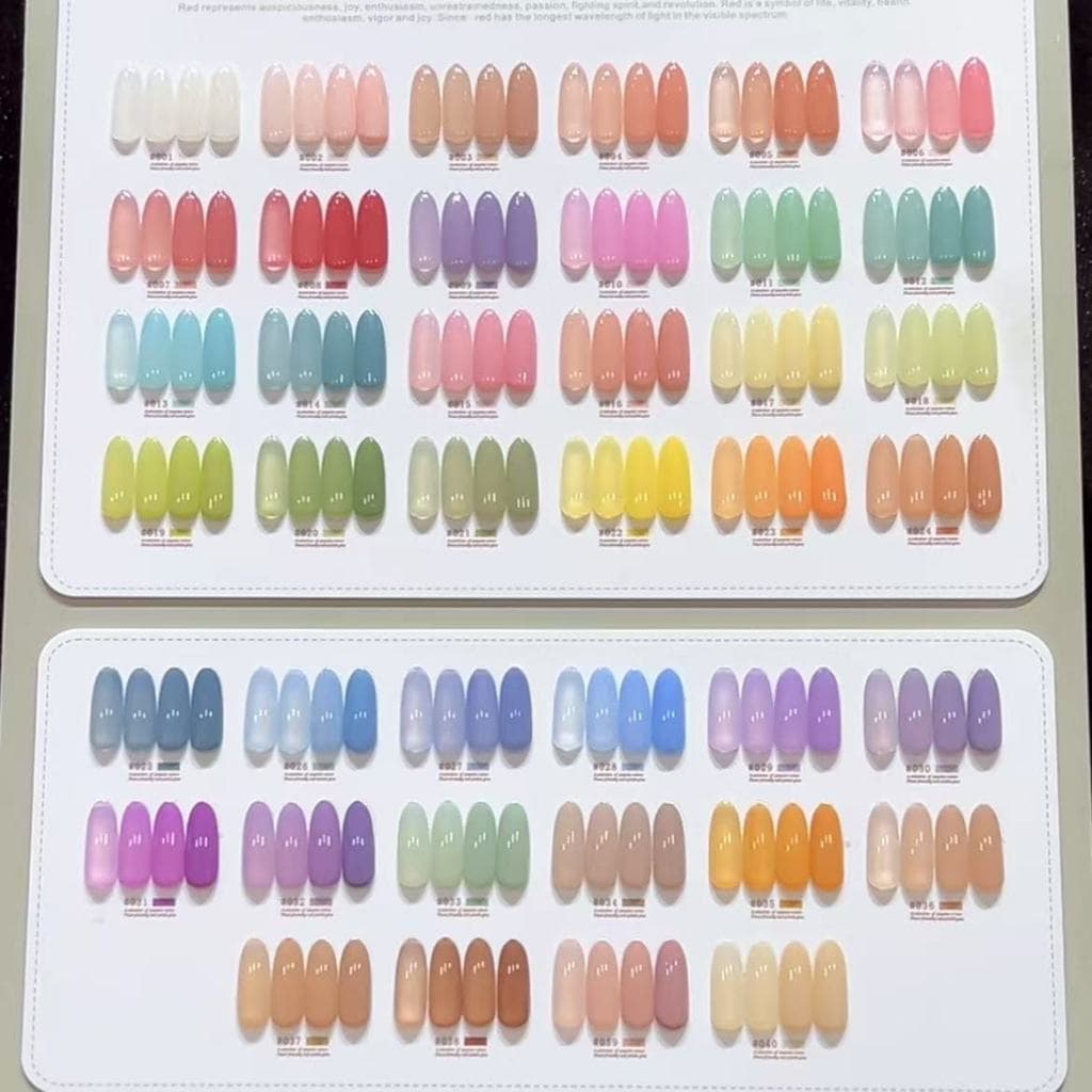 YANXZ 40 สี สีเจลไซรัปรุ่นใหม่ ฟรีชุดชาร์จชาร์จ เนื้อสวยละมุนค่ะ ไม่บางจนเกินไปทาง่ายและสวยมากค่ะ รูปที่ 6