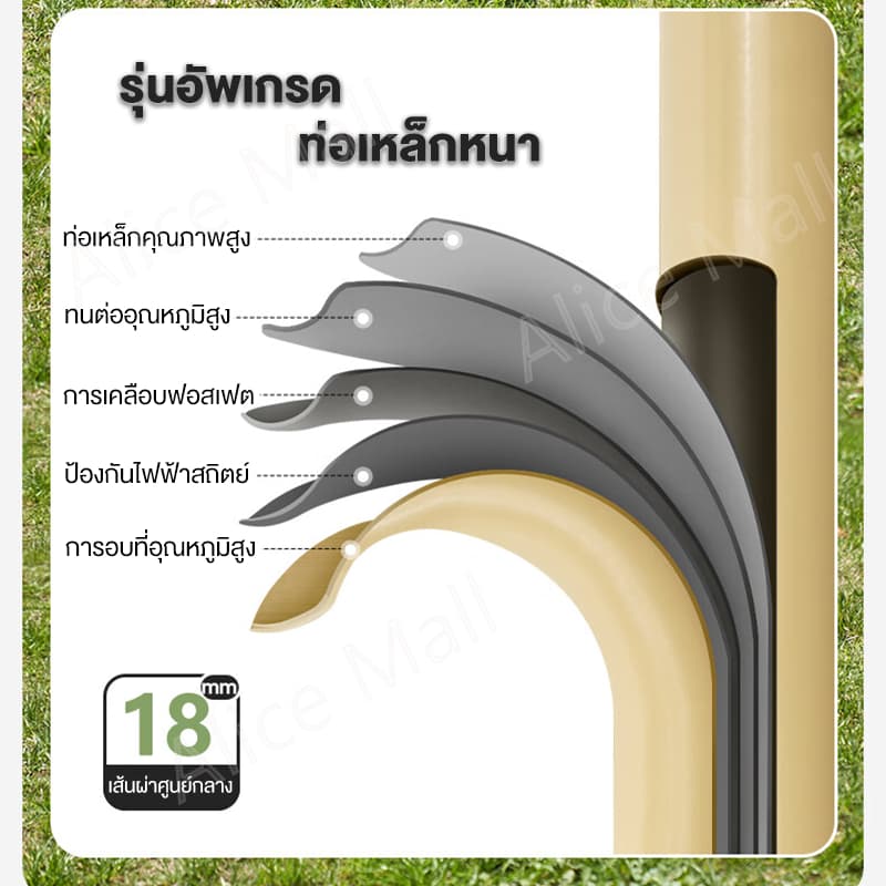 เพิ่มผ้าฝ้ายเก้าอี้แคมป์ปิ้ง เก้าอี้สนามเดินป่า กลางแจ้ง รับน้ำหนักได้ 300kg เนื้อผ้าใบOxford ส่งเร็ว รูปที่ 7