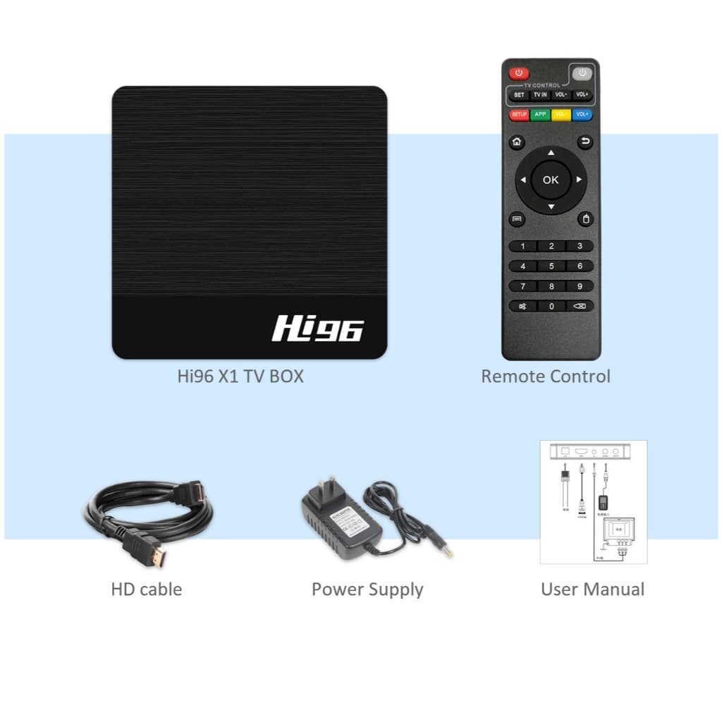 2025 Hi96 X1 Android 11 Set-top Box Dual Band WIFI กล่องสมาร์ททีวี 1GB 8GB 2.4G/5G Wifi 4K รูปที่ 7