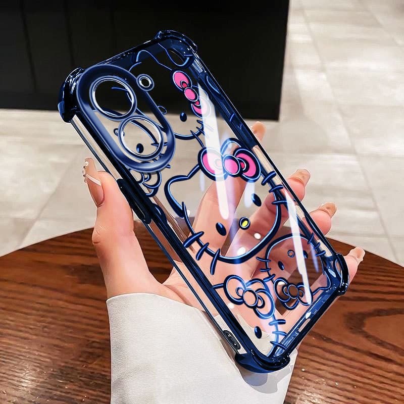 YBD Anti Fall สี่มุมสําหรับ Redmi 15A A7 Pro A5 Turbo 4 Pro Xiaomi POCO F7 POCO C71 C85X Clear เคสโทรศัพท์ Hollow Out การ์ตูนรูปแบบตัวอักษร รูปที่ 7