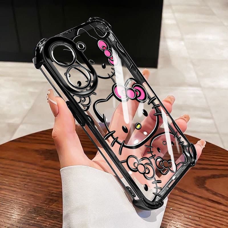 YBD Anti Fall สี่มุมสําหรับ Redmi 15A A7 Pro A5 Turbo 4 Pro Xiaomi POCO F7 POCO C71 C85X Clear เคสโทรศัพท์ Hollow Out การ์ตูนรูปแบบตัวอักษร รูปที่ 8