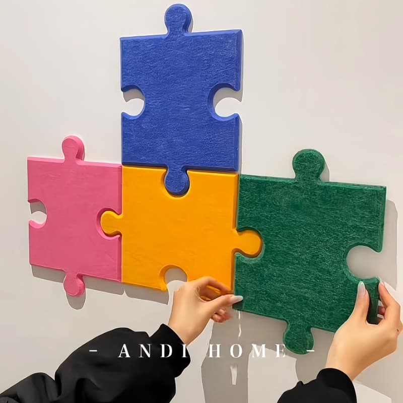 DIY ins Photo Wall Felt ข้อความสติ๊กเกอร์ติดผนัง Dopamine พื้นหลังตกแต่งผนังแบบมีกาวในตัว รูปที่ 5