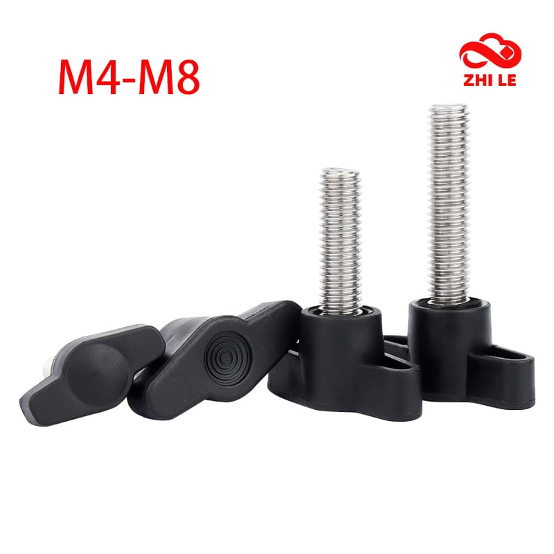 M4 M5 M6 M8 Z-Handle หัวสกรูกระชับคู่มือลูกบิด Handle Bolt 304 สแตนเลส Thumb สกรูปรับมือกระชับ Bolts รูปที่ 1
