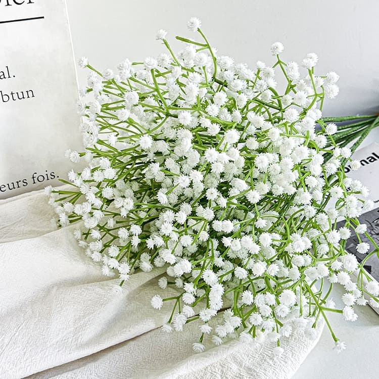 ช่อดอกไม้ประดิษฐ์ Gypsophila ตกแต่งงานแต่งงาน สไตล์ Ins ตกแต่งบ้าน ดอกไม้ปลอม รูปที่ 9