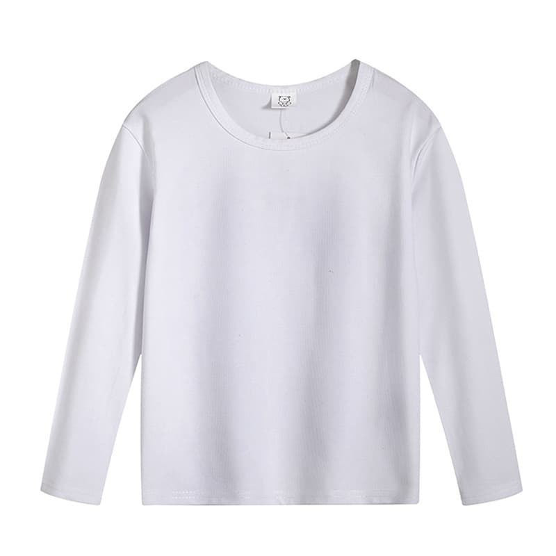 เสื้อแขนยาวสำหรับเด็กอายุ 3-15 ปี ทำจากผ้าฝ้าย 100%ที่ระบายอากาศได้ดีและดูดซับเหงื่อ รูปที่ 9