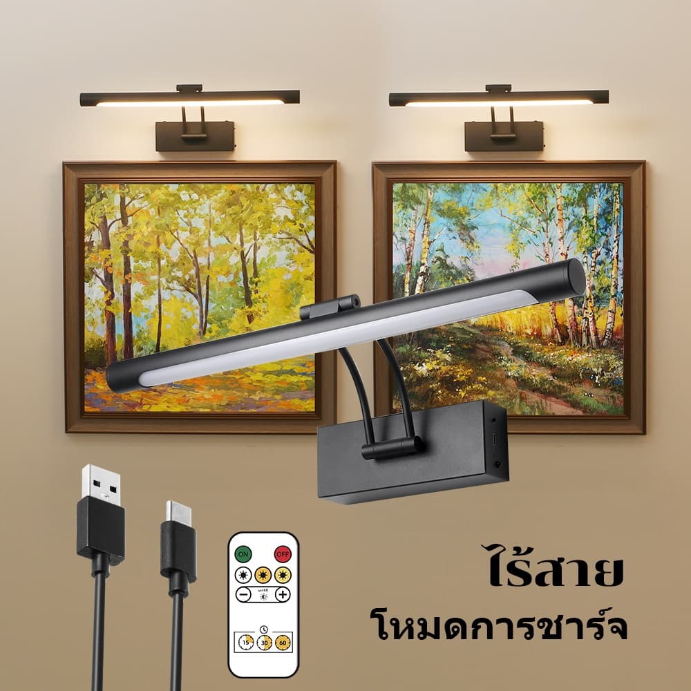 SEEDIQ โคมไฟติดผนัง USB 40cm ควบคุมรีโมท เปลี่ยนสีสว่าง สร้างบรรยากาศในบ้านได้อย่างสมบูรณ์แบบ รูปที่ 8