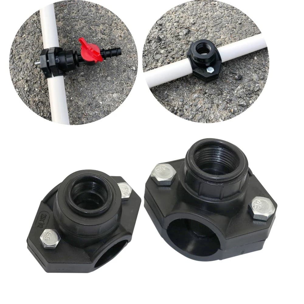 1/2 "3/4" ท่อข้อต่อคงที่ DN32/25 ท่อหนีบการเกษตรประหยัดน้ําชลประทานซ่อมท่อน้ํา รูปที่ 1