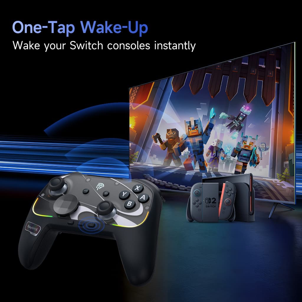 ตัวควบคุมเกม EasySMX S10 พร้อมแท่ง TMR, HD Rumble, D-pad แบบถอดเปลี่ยนได้สําหรับสวิตช์ 2 และพีซี รูปที่ 3