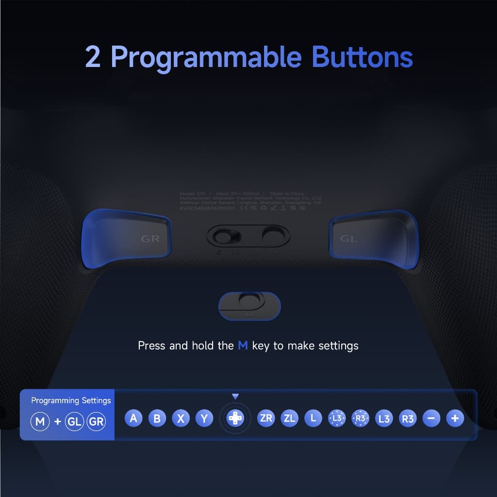 ตัวควบคุมเกม EasySMX S10 พร้อมแท่ง TMR, HD Rumble, D-pad แบบถอดเปลี่ยนได้สําหรับสวิตช์ 2 และพีซี รูปที่ 6