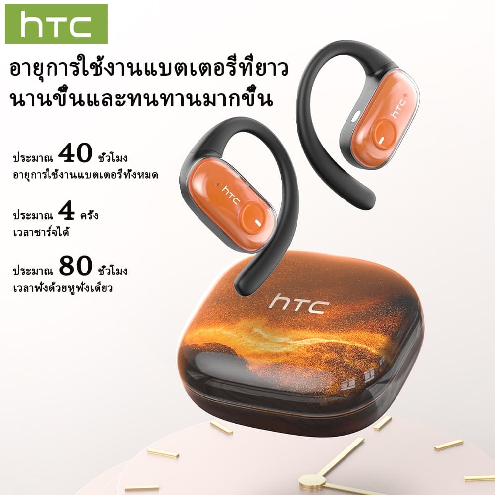 HTC NE10 AI ชุดหูฟังแปล หูฟังกีฬาเรืองแสงแบบทรายดูด HiFi สเตอริโอ Bluetooth 6.0 หูฟังไร้สาย FREE ของแจก รูปที่ 2