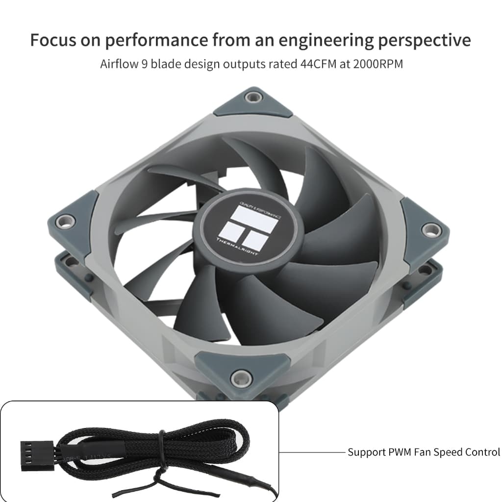 Thermalright 90mm Cpu Fan TL-C9 CPU Cooling Fan Slim Fan 2500 RPM 4PIN พัดลม cpu รูปที่ 3
