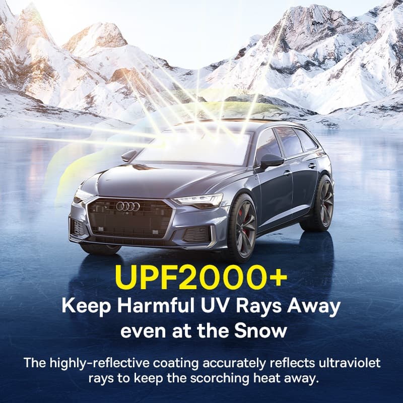 Baseus GoTrip DT1 ม่านบังแดดกระจก ป้องกัน UV 99.95% UPF2000 ลดความร้อนสูงสุด 18°C ช่วยให้รถเย็นสบาย ขับขี่ปลอดภัยและป้องกันรังสียูวี รูปที่ 5