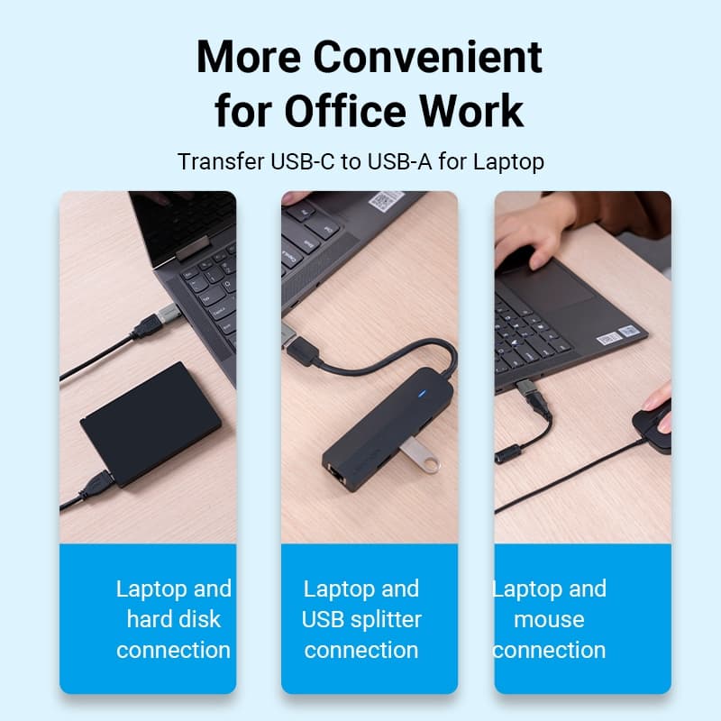 Vention OTG USB C ถึง USB 3.0 อะแดปเตอร์ประเภท C ชาย USB หญิง 5Gbps 3A สําหรับ MacBook Pro Redmi iPad Samsung S10 Huawei p40 Android แล็ปท็อปโทรศัพท์มือถือ รูปที่ 5
