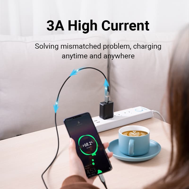 Vention OTG USB C ถึง USB 3.0 อะแดปเตอร์ประเภท C ชาย USB หญิง 5Gbps 3A สําหรับ MacBook Pro Redmi iPad Samsung S10 Huawei p40 Android แล็ปท็อปโทรศัพท์มือถือ รูปที่ 7