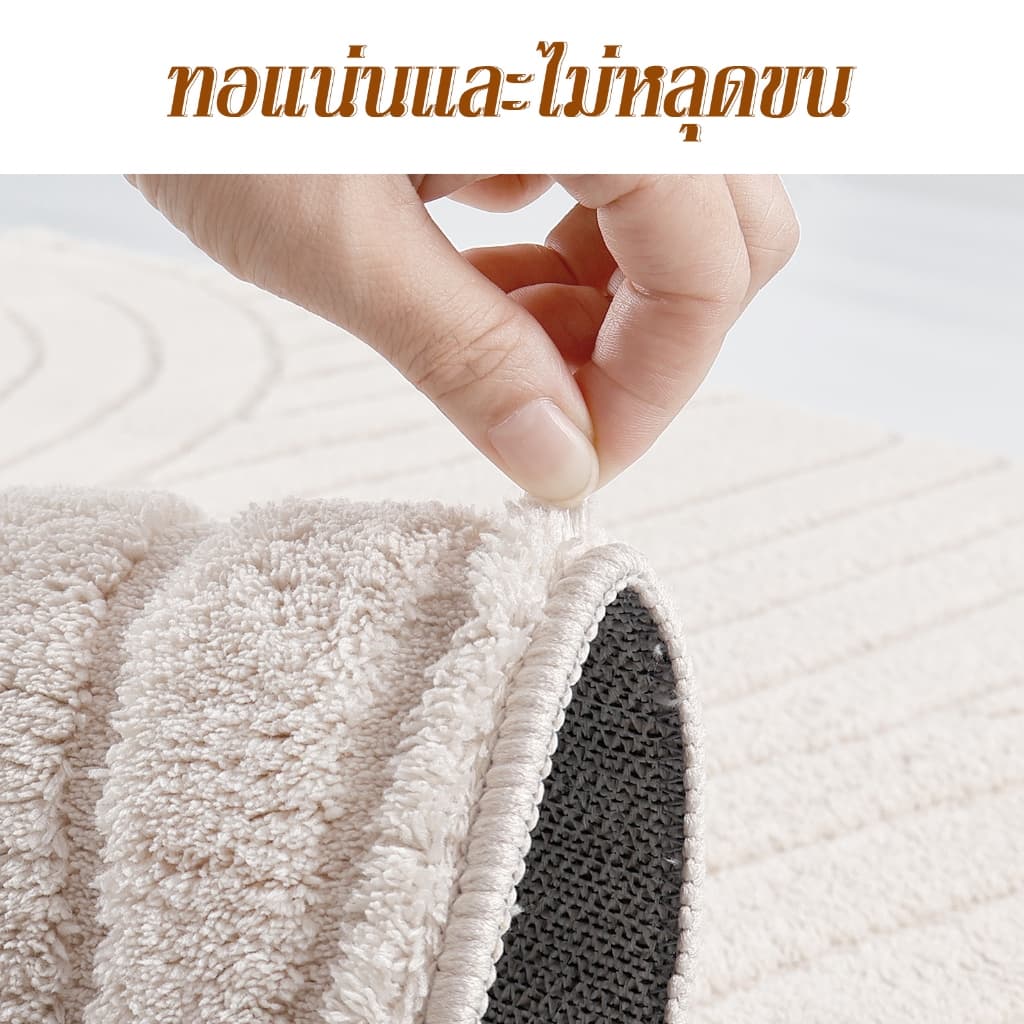 E MEIJIA พรมปูพื้น พรมนุ่มหนา พรหมปูพื้นห้อง พรมห้องนอน มินอมอล ห้องนั่งเล่น ทนทาน ทันสมัย รูปที่ 6