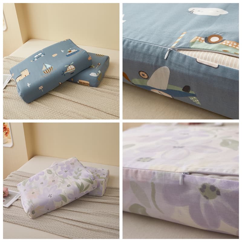 1ชิ้น ปลอกหมอนยางพารา latex pillowcase ผ้าฝ้ายแท้ Kitty Pooh Strawberry Bear คิตตี้ หมีแพนด้า การ์ตูน 30*50ซม. 40*60ซม. รูปที่ 7