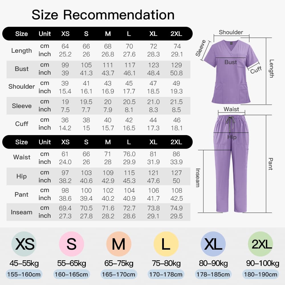 XS-XXL เสื้อ+กางเกงNIAAHINN ชุดสครับ ชุดพยาบาล 42168 รูปที่ 9