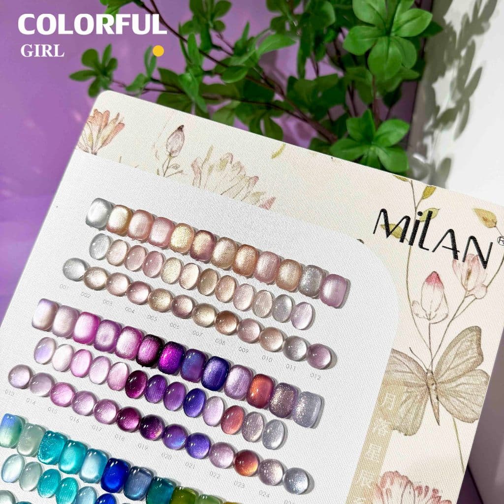 MILAN 50 สี สีเจลแคทอายเนื้อซาติน + สีเจลแคทอายลูกแก้ว ครบเซ็ต 50 สี สีสวยแน่นชัด ติดทนนาน เงางามประกายหรูหรา เหมาะสำหรับร้านทำเล็บมืออาชีพและใช้ส่วนตัว แถมฟรีชาร์ทสี Cat Eye 50 สี รูปที่ 6