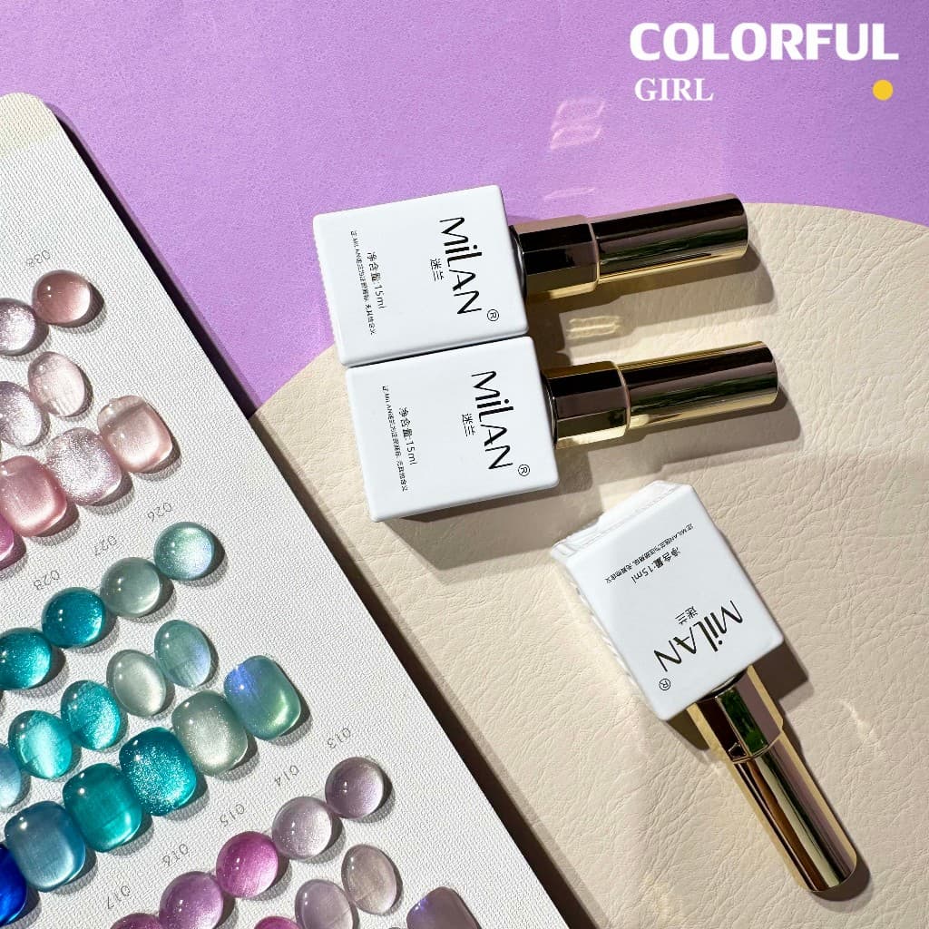 MILAN 50 สี สีเจลแคทอายเนื้อซาติน + สีเจลแคทอายลูกแก้ว ครบเซ็ต 50 สี สีสวยแน่นชัด ติดทนนาน เงางามประกายหรูหรา เหมาะสำหรับร้านทำเล็บมืออาชีพและใช้ส่วนตัว แถมฟรีชาร์ทสี Cat Eye 50 สี รูปที่ 8