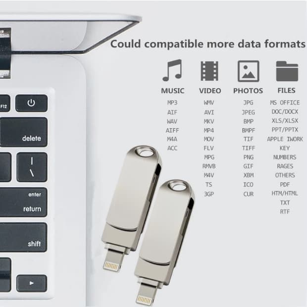 2 in 1 แฟลชไดรฟ์ Usb 2TB Usb Flash Drive 1TB Otg สําหรับ iPhone Storage รูปที่ 7