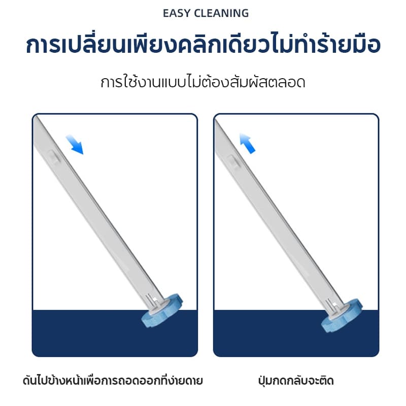 MUSJOS ติดตั้งบนผนัง มีน้ำยาในตัว แปรงขัดชักโครก แปรงขัดห้องน้ำ แปรงขัดส้วม แปรงล้างชักโครก เปลี่ยนหัวแปลงได้ รูปที่ 9
