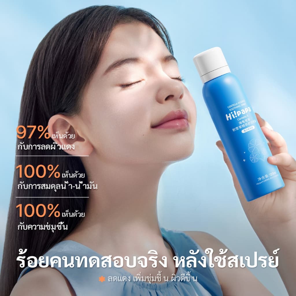 Hi!papa สเปรย์ใบบัวบก Centella Moisture Spray ลดรอยแดง ผิวแพ้ง่าย ใช้ได้ทุกวัน ปิด 31 ก.ค. รูปที่ 2