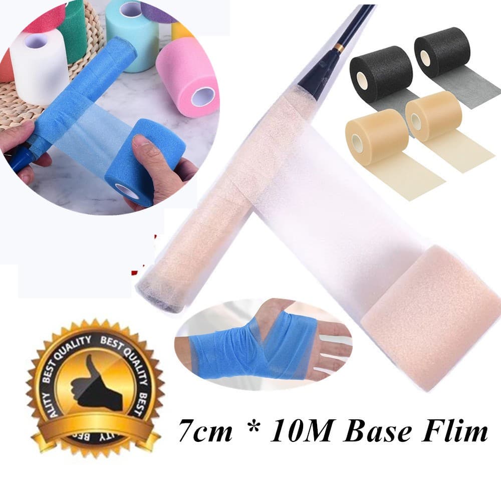 7 ซม.* 10 M Pickleball แบดมินตัน Grip Cushion Wrap - PE เทนนิสไม้แบดมินตัน Grip เทป Anti Slip Backing ฟิล์ม, ใช้กับ Ball Racket กีฬาการฝึกอบรม
