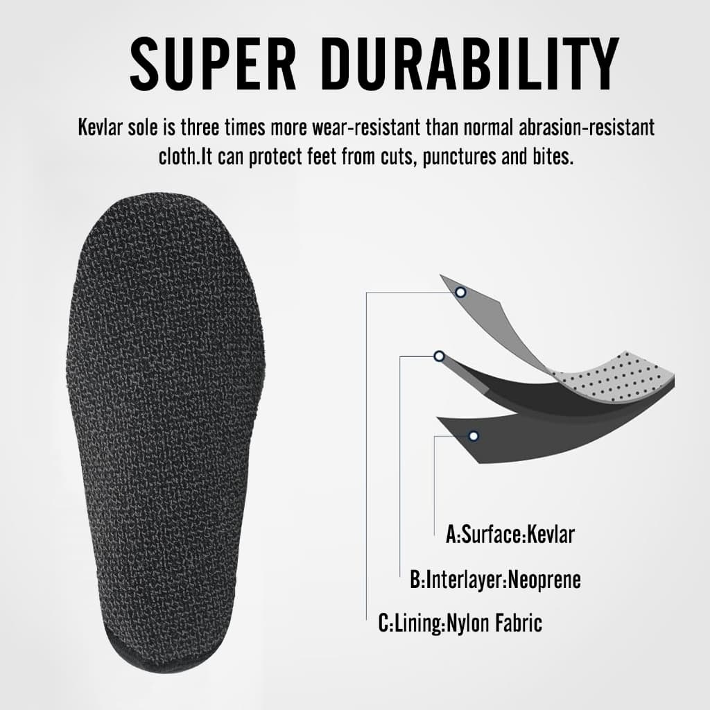 Neoprene ฟรีถุงเท้าดําน้ําผู้ชายและผู้หญิง 2.5 มม.ผู้ใหญ่เด็กลื่น Fin ถุงเท้าสําหรับว่ายน้ําดําน้ําดูปะการังท่องชายหาดว่ายน้ํา รูปที่ 5