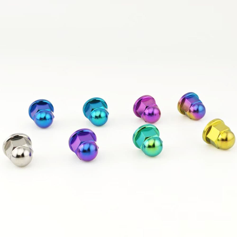 GR5 Titanium Nut M6 M8 M10 Dome Head Flange Nuts สําหรับดัดแปลงจักรยานรถจักรยานยนต์รถ รูปที่ 2