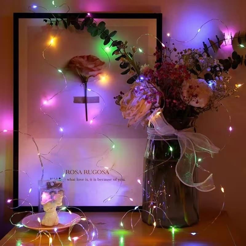 ไฟ LED 2M 5M 10M 5V USB LED String light Fairy คริสต์มาสงานแต่งงาน Garland ไฟ Party เทศกาลของขวัญตกแต่ง รูปที่ 5