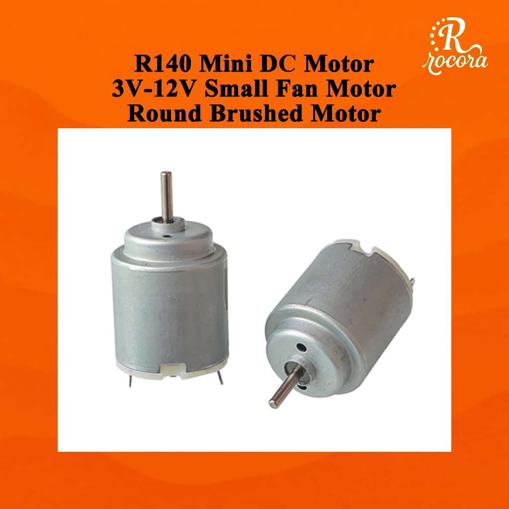 มอเตอร์ R140 มอเตอร์กระแสตรงขนาดเล็ก 3V-12V สำหรับพัดลม ของเล่น และโปรเจกต์ DIY รูปที่ 1