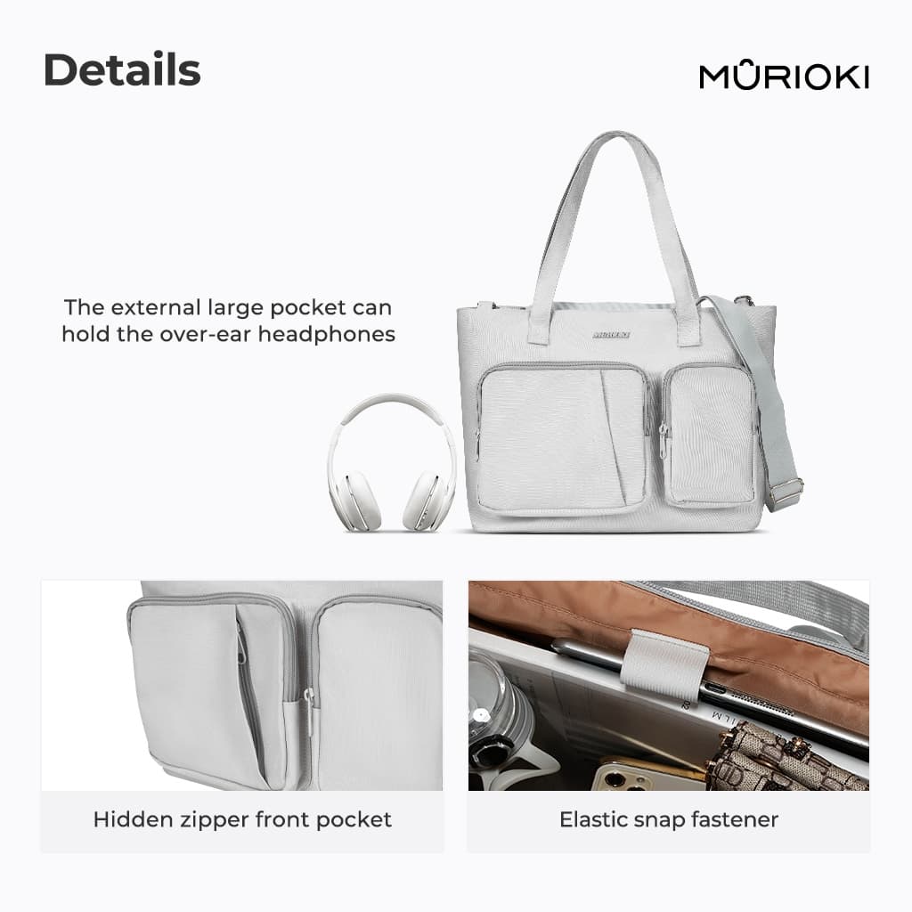 MURIOKI-Canyon Laptop Tote Bag for School with Headphone Bag G1021 รูปที่ 5