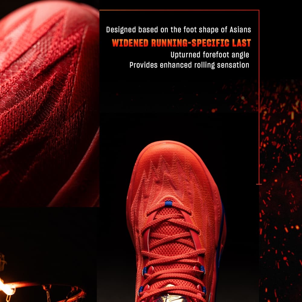 ANTA Shock Wave 7 รองเท้าบาสเกตบอลชาย ตาข่ายระบายอากาศ ทนทาน กันลื่น ลดแรงกระแทก พื้นคาร์บอน 1125C1126 รูปที่ 2