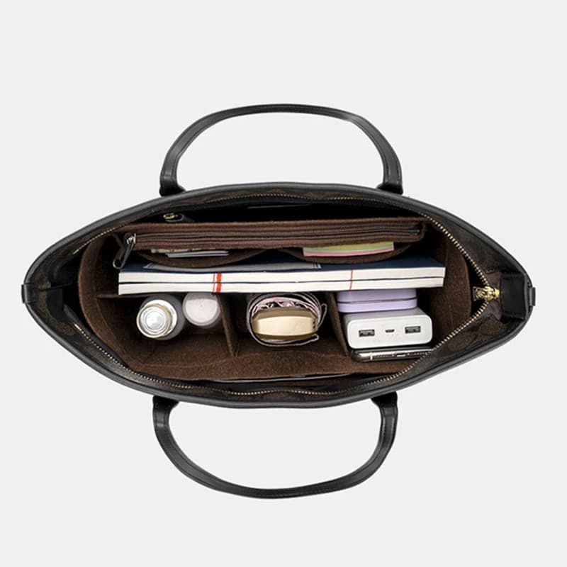 Felt กระเป๋าสักหลาด สําหรับใส่เครื่องสําอางกลาง กันน้ำ เหมาะกับการเดินทาง Bag Organizer รูปที่ 8