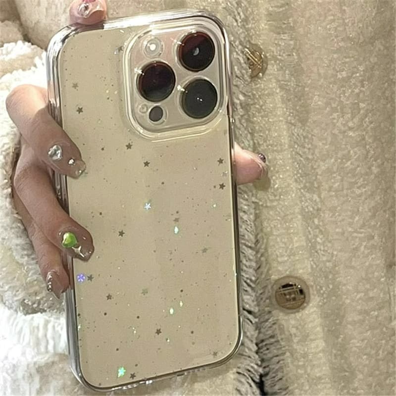 Tpu Glitter กันกระแทกเคสโทรศัพท์สําหรับ iPhone 17 Pro Max 16 15 14 Pro Max 11 12 13 Pro MaxX XS Max XR 7 8 Plus โปร่งใสกันกระแทกกรณีพร้อมเลนส์กล้องป้องกัน รูปที่ 3