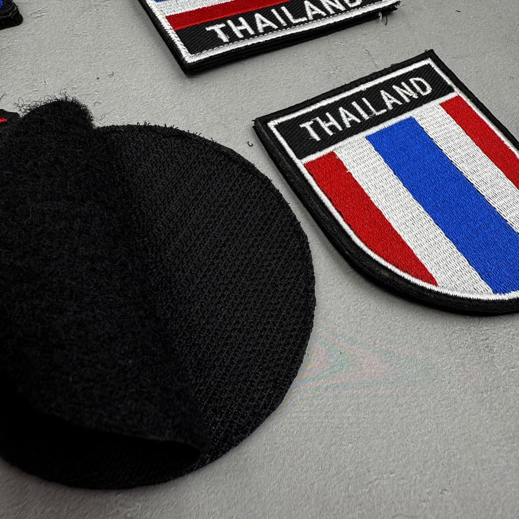 ที ประเทศไทยธง3ง พีวีซียางตะขอแหวนซิลิโคนแพทช์ตราธงที่มีตะขอ รูปที่ 6