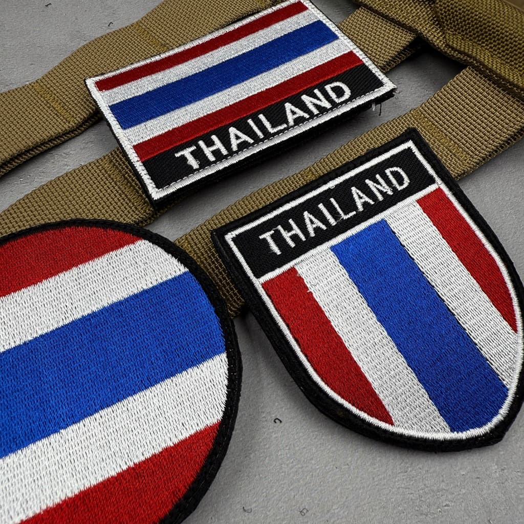 ที ประเทศไทยธง3ง พีวีซียางตะขอแหวนซิลิโคนแพทช์ตราธงที่มีตะขอ รูปที่ 7