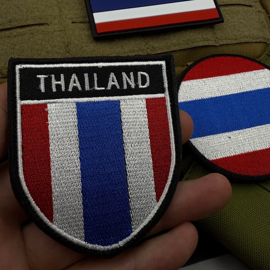 ที ประเทศไทยธง3ง พีวีซียางตะขอแหวนซิลิโคนแพทช์ตราธงที่มีตะขอ รูปที่ 5